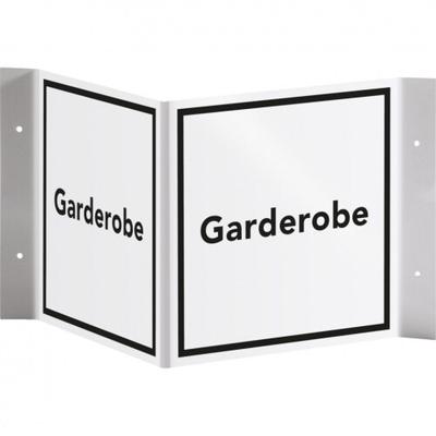 Schild I Tür-Nasenschild Garderobe, Kunststoff, 150x150mm