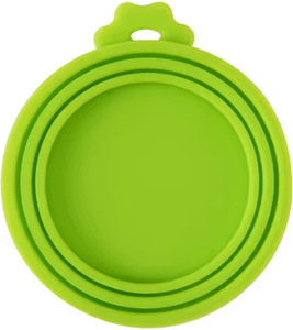 Inspire Curations PawFresh Silicone Pet Food Can Lid Reusable Airtight Cover For Dog & Cat Food green