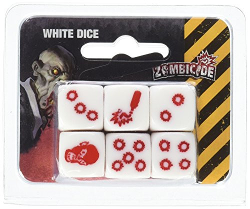 CMON Zombicide 6 witte dobbelstenen voor het bordspel