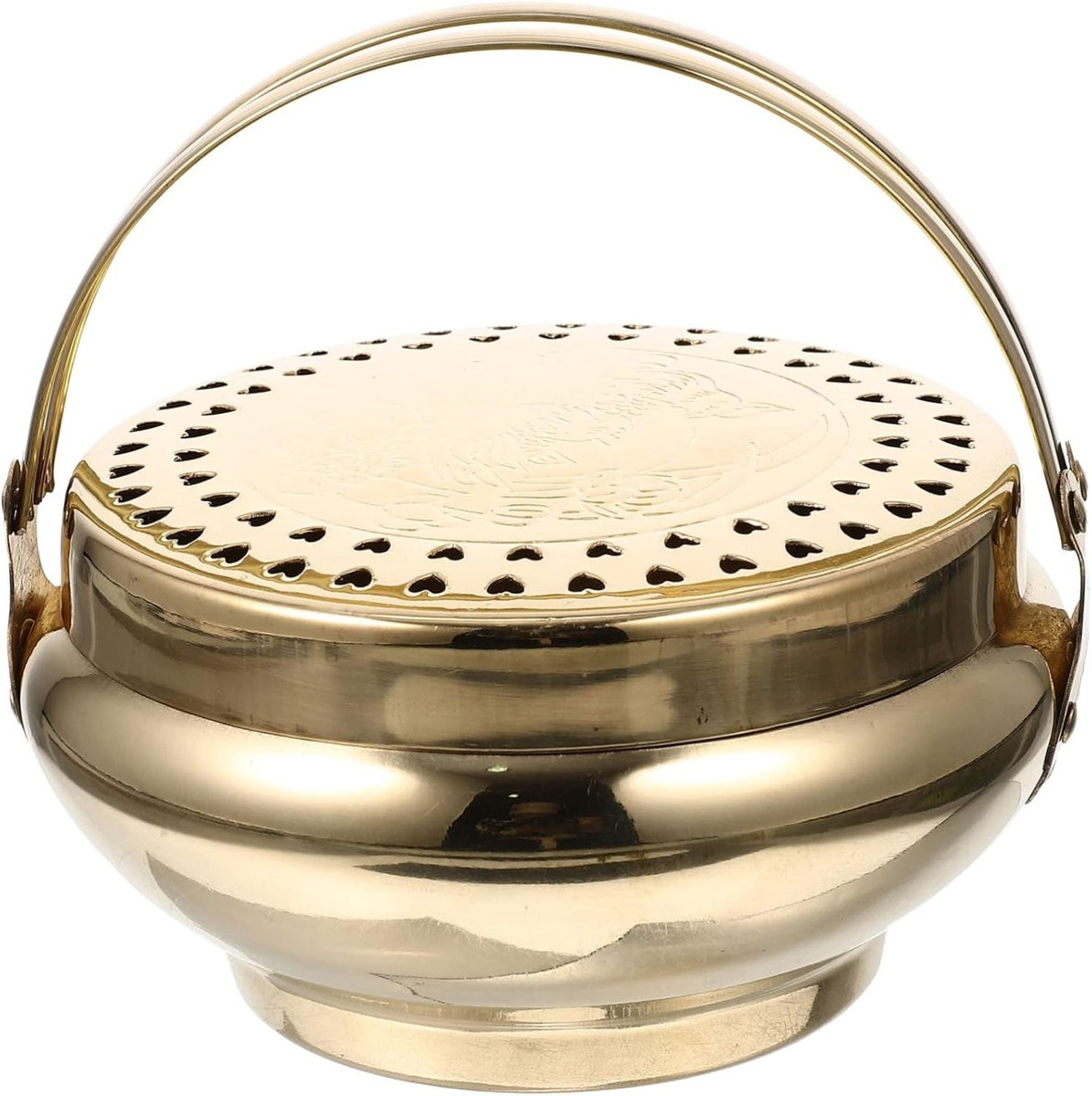 Vintage Kruisvormige Braadpan van Goudkleurig Staal voor Houtskoolbarbecues