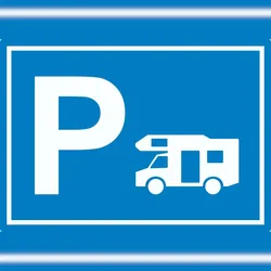 HB-Druck Wohnmobil Parkplatz Aufkleber waagerecht A0 (841x1189mm)
