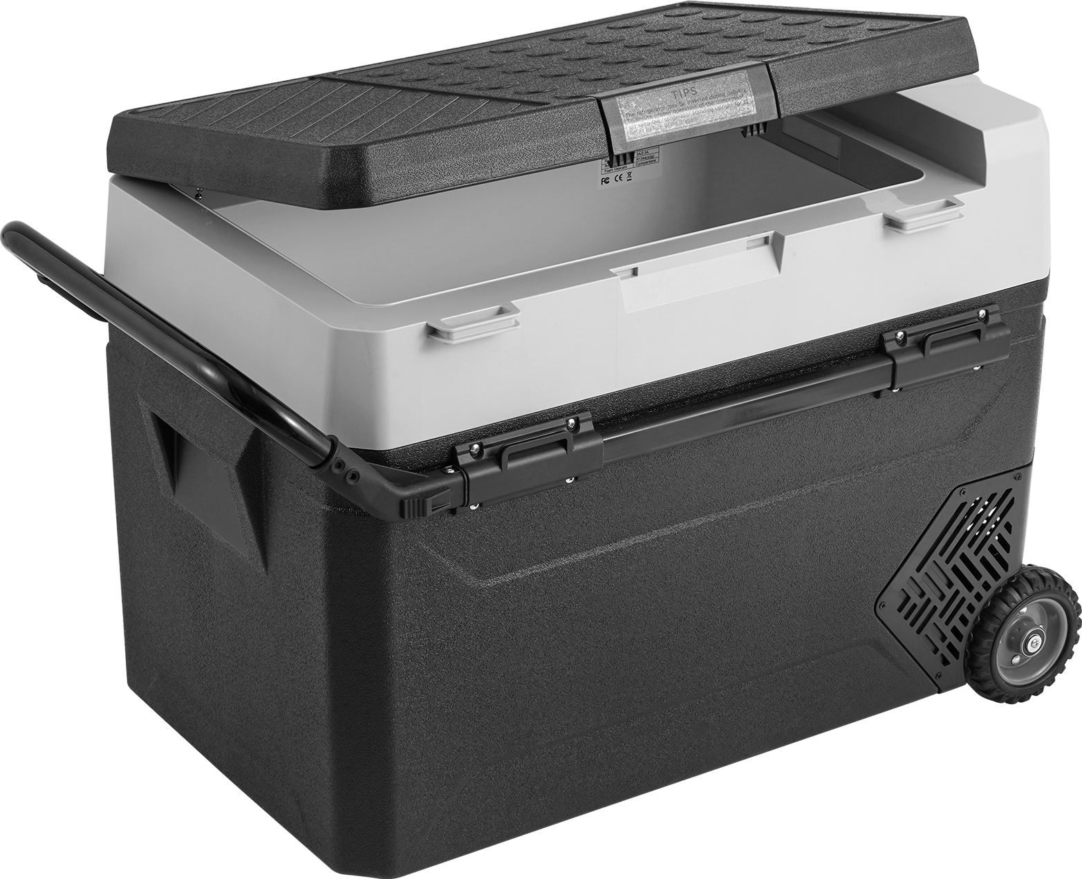SucceBuy Tragbarer Autokühlschrank von, 60 l / 63,4 QT, Einzelzone. -4-68 einstellbar. Kompressorkühler für Zuhause, Outdoor, Camping, Wohnmobil, Auto.