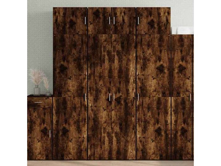 NEW 2026  Haut Armoire Classique Armoire de rangement pour salon chêne fumé 70x42 5x225cm bois d'ingénierie L4175