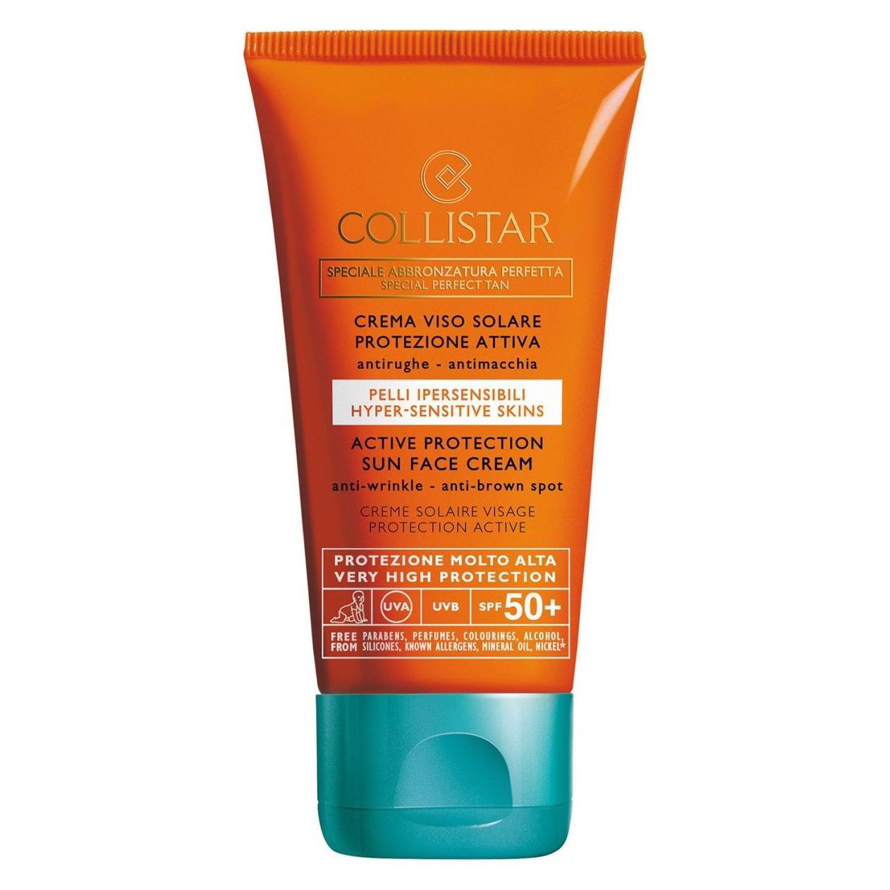Collistar CS Sun - Active Protection Sun Face Cream Anti-Wrinkle SPF 50+ (SPF 50, 50 ml) (K26096)