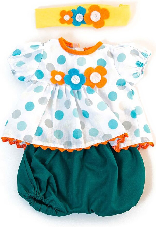 Miniland Warme kleding set voor de Dots-meisjespop van 38 cm