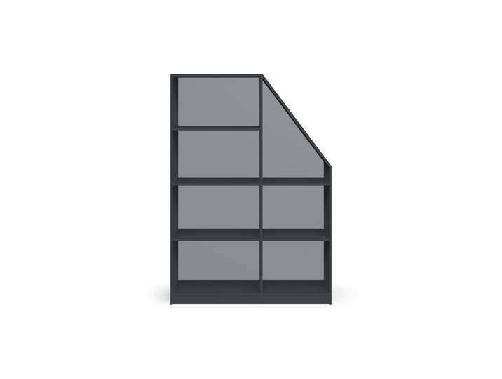 Dachschrägenschrank schwarz Premium Dekore Schwarz