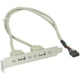 InLine 2x USB 2.0 Slotblech für Gehäuse (33391)