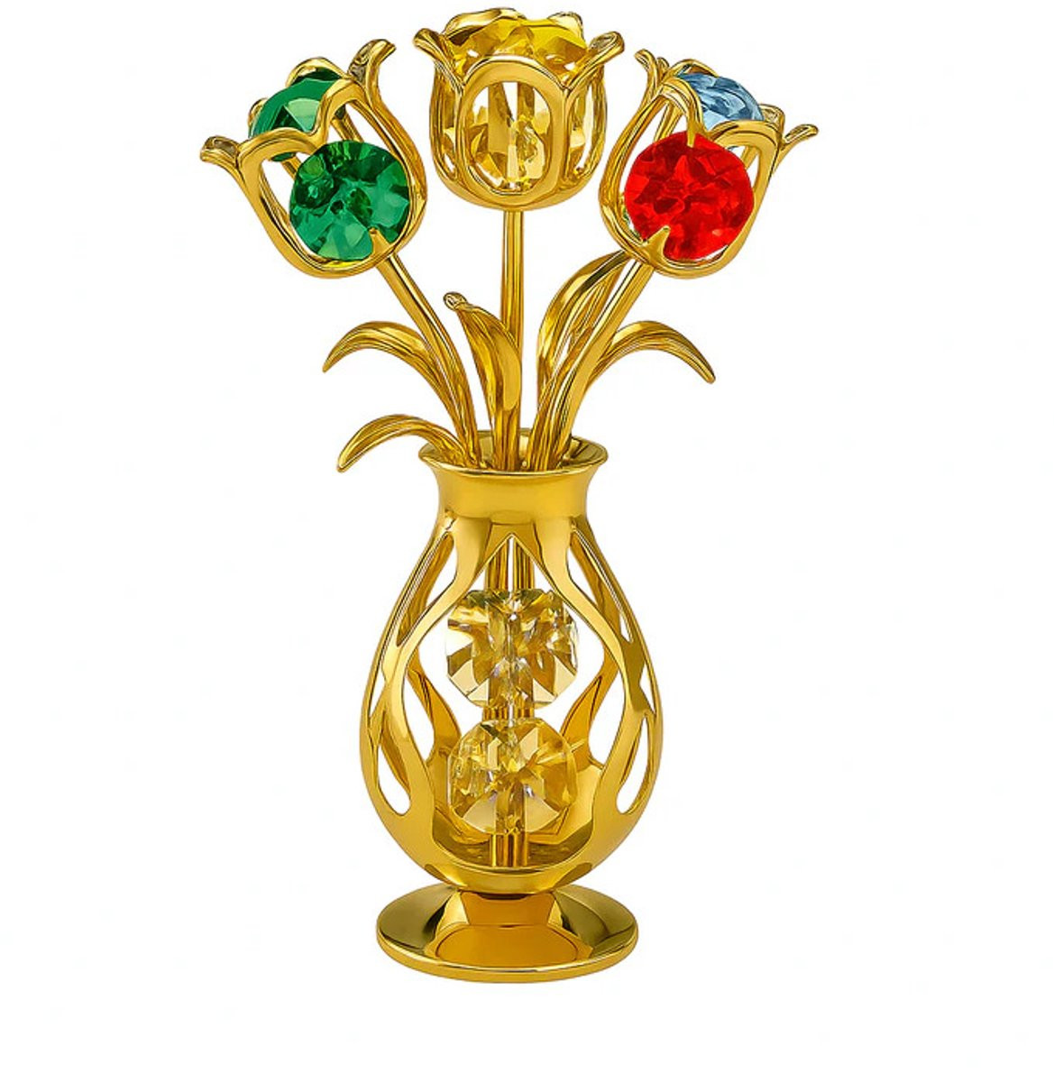 Crystal Temptations Bos bloemen versierd met Swarovski kristallen en 24-karaats vergulding