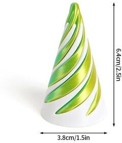 Inspire Select 3D Printed Rotating Spiral Cone Toy Anti Stress Impossible Pyramid Fidget With Bunny Design s3