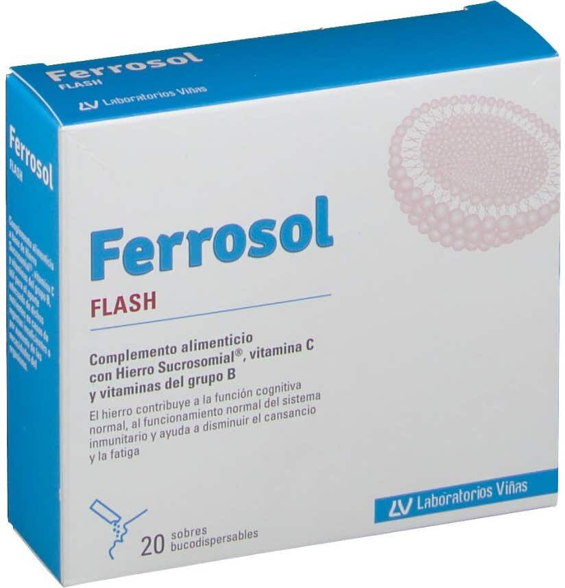 VIÑAS Ferrosol Flash Sobres Bucodispersables 20 Sobres