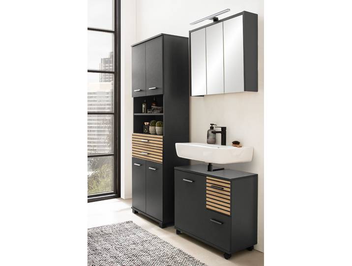 Badset Katta 4-teilig 155 x 232 x 74cm Schwarz