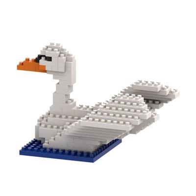 BRIXIES 200130 - Schwan, 3D Konstruktionsbausatz aus Ministeinen, 119 Teile