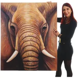 MCW, Bilder, Wandbild Nahaufnahme Elefant (100 x 120 cm)