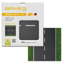 BRIXIES® Bodenplatte Straße Gerade