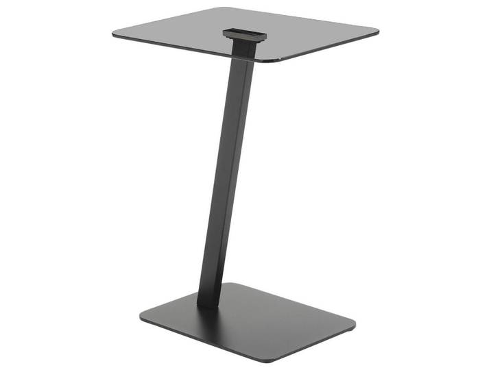 Carryhome Beistelltisch, Grau, Schwarz, Metall, Glas, rechteckig, Flachrohr, 30x55x40 cm, Wohnzimmer, Wohnzimmertische, Beistelltisch, Beistelltische Metall