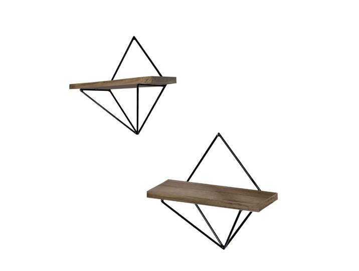 Étagères murales en bois en bois WR046 - 30 x 14 x 30 cm - Marron