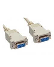 InLine Nullmodemkabel DB-9 W bis W 2 m Daumenschrauben beige (12222L)