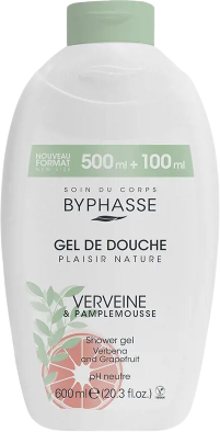 Byphasse Plaisir Nature Verbena and Grapefruit Shower Gel 600 ml