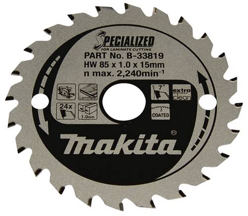 Makita SPECIALIZED B-33819 Kreissägeblatt 85 x 15 x 1.0 mm Zähneanzahl: 24 1 St.