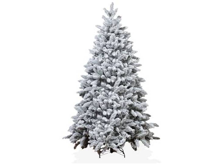 LAALU Künstlicher Weihnachtsbaum Deluxe Viola 300 cm Weiss 2D 3232 Zweige inkl. Metallständer