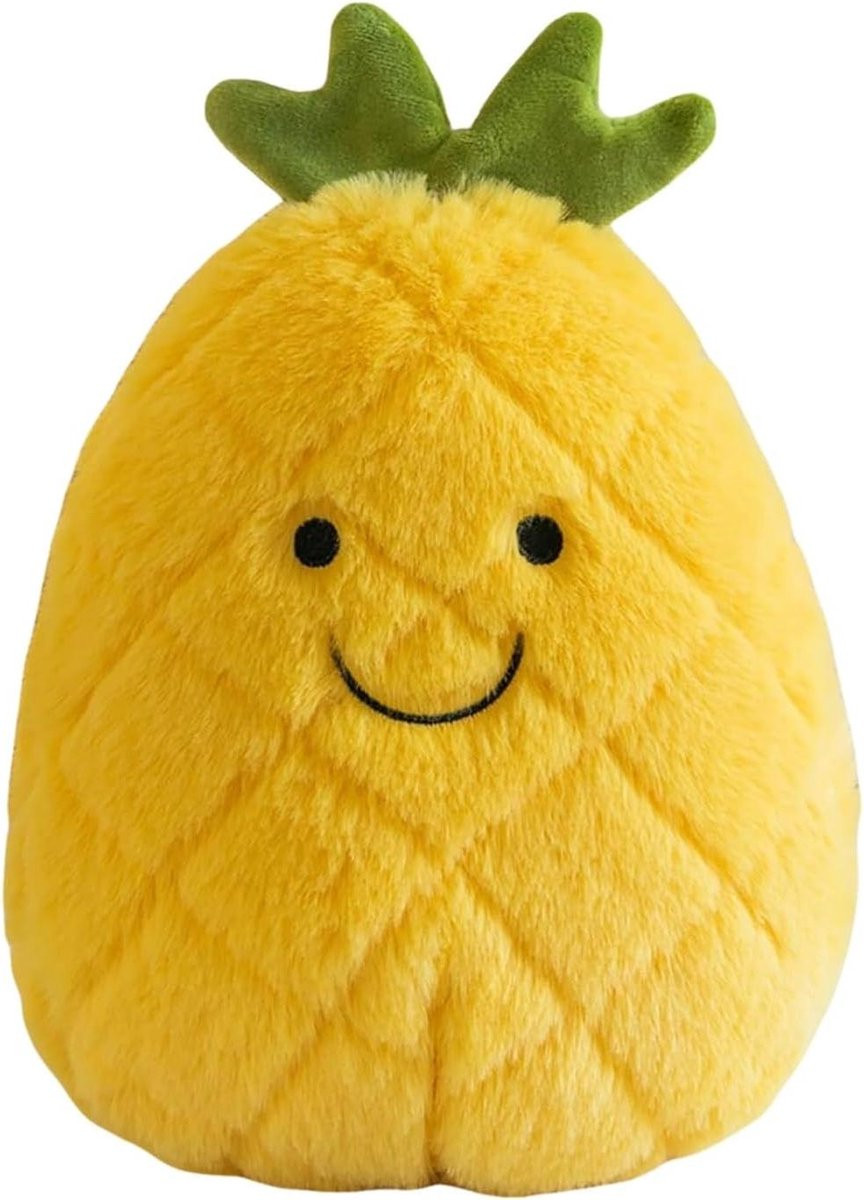 Pluche Fruitknuffel Ananas - Zacht Speelgoed en Decoratief Kussen
