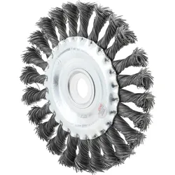 BGS 3986 Scheibenbürste Zopfrundbürste Ø125mm Aufnahme Ø22,2mm Stahl