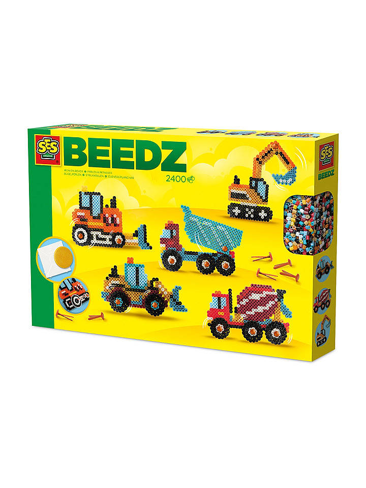 SES Bügelperlenset "Baufahrzeuge" - ab 5 Jahren - onesize