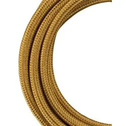 Bailey-Gewebekabel 2-adrig metallisch gold 3m