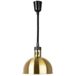 Buffalo ausziehbare runde Wärmelampe mit Gold-Finish