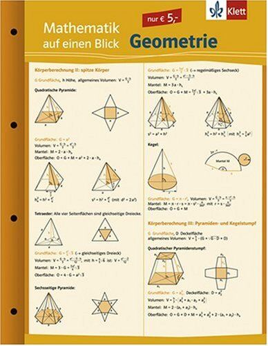Rainer Hild - Mathematik auf einen Blick - Geometrie. (Lernmaterialien) - Preis vom 30.09.2026 22:30:23 h