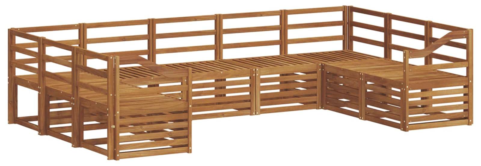 Ecksofa Set 9 pcs Natur