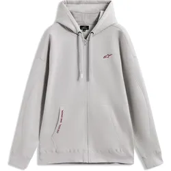 Alpinestars Pioneer Oversized, Kapuzenjacke - Hellgrau/Rot - L