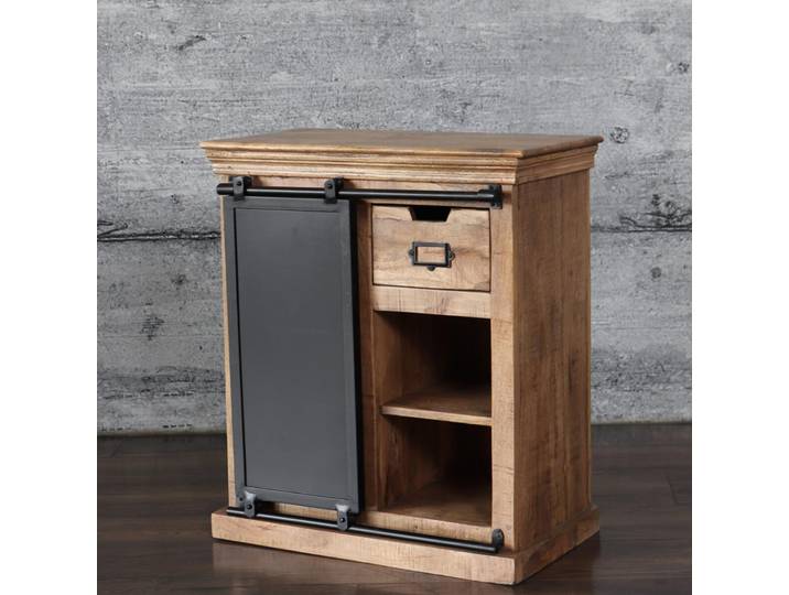 Kommode Industrial klein SELCE massiv edles Mangoholz 85x75cm Sideboard