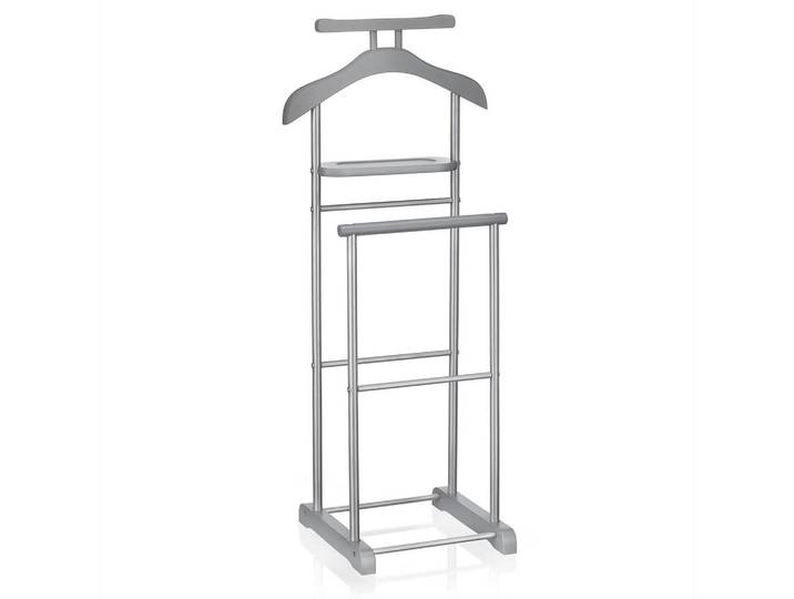 Idimex Herrendiener Medina grau, Grau, Metall, Mode, 44x105x35 cm, Schlafzimmer, Herrendiener