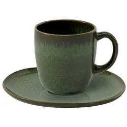 KAFFEETASSE MIT UNTERTASSE Lave Vert 190 ml