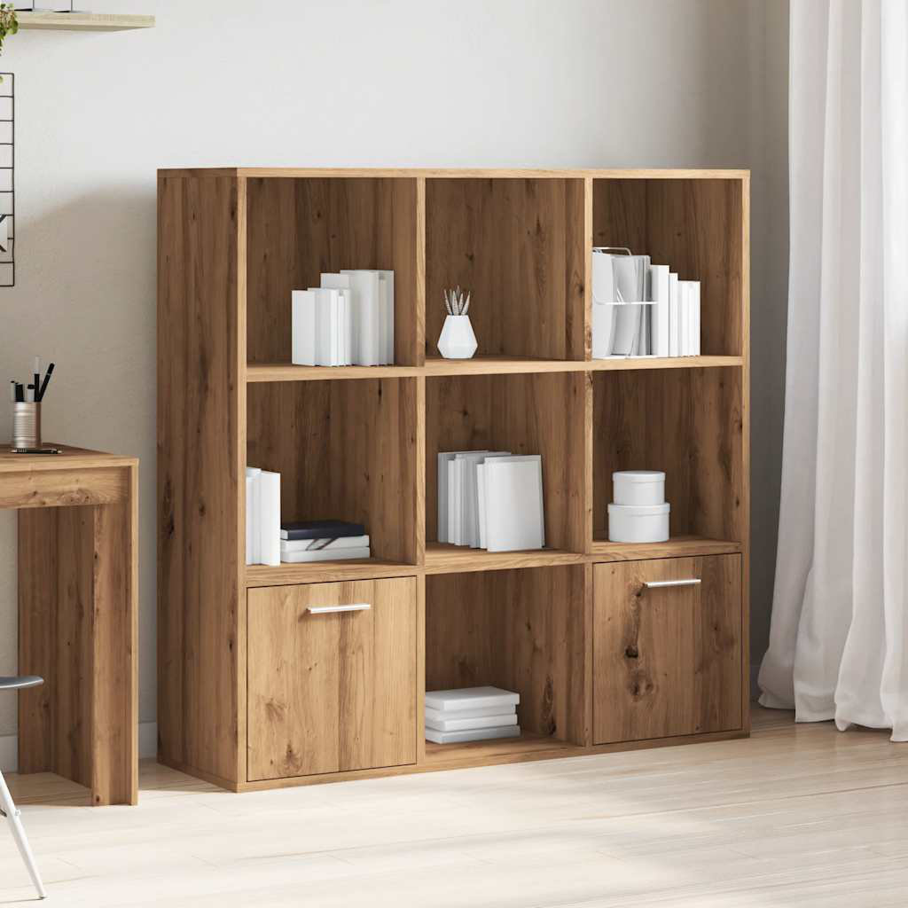 Latitude Run Arundhati Cube Bookcase Artisan Oak 98cm H x 98cm W x 30cm D