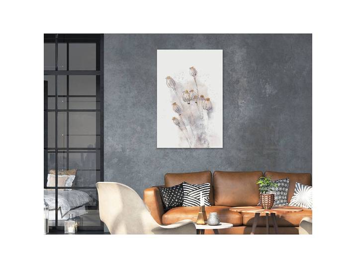 Tableau déco Peaceful Poppies Lin Gris 40 x 60cm