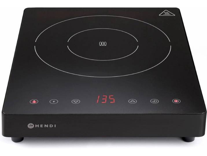 HENDI Inductiekookplaat – 2000W – Keramisch glas – Aanraakbediening – Timerfunctie