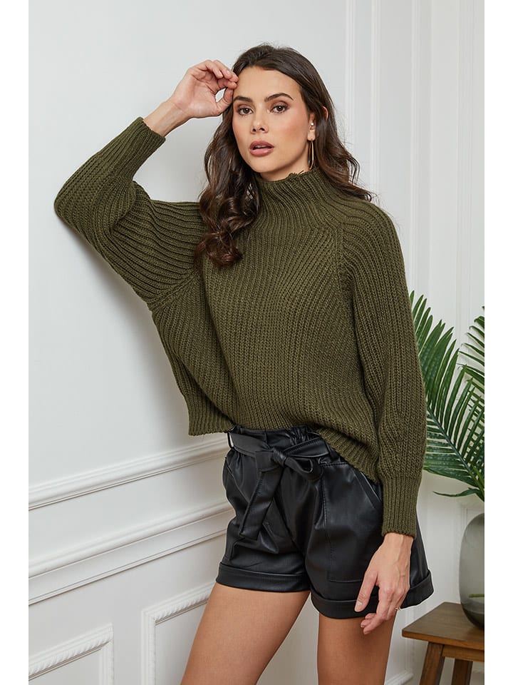 Joséfine Wollpullover "Baby" in Khaki - XL