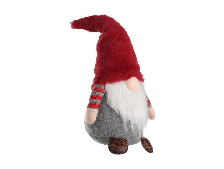 Weihnachtsfigur EGLO Ikara 35 cm , rot (grau, rot), B:17cm H:35cm, Polyester, Dekofiguren, Weihnachtsfigur