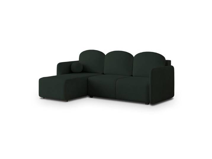 Canapé d'angle SUVINO Canape Convertible - Angle - 3 places - 220x143x85 cm - Tissu tressé NEVE 37 - Vert
