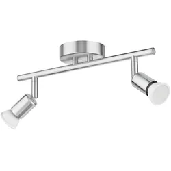 ledscom.de Deckenleuchte LUNARA, zweiflammig inkl. GU10 LED Lampen, warmweiß, 3-Stufen Dimmen ohne Dimmer: je 500lm / 500/lm / 500/lm