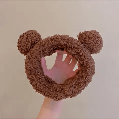 Inspire Essentials CozyBear Plush Makeup Headband For Face Washing And Skincare b