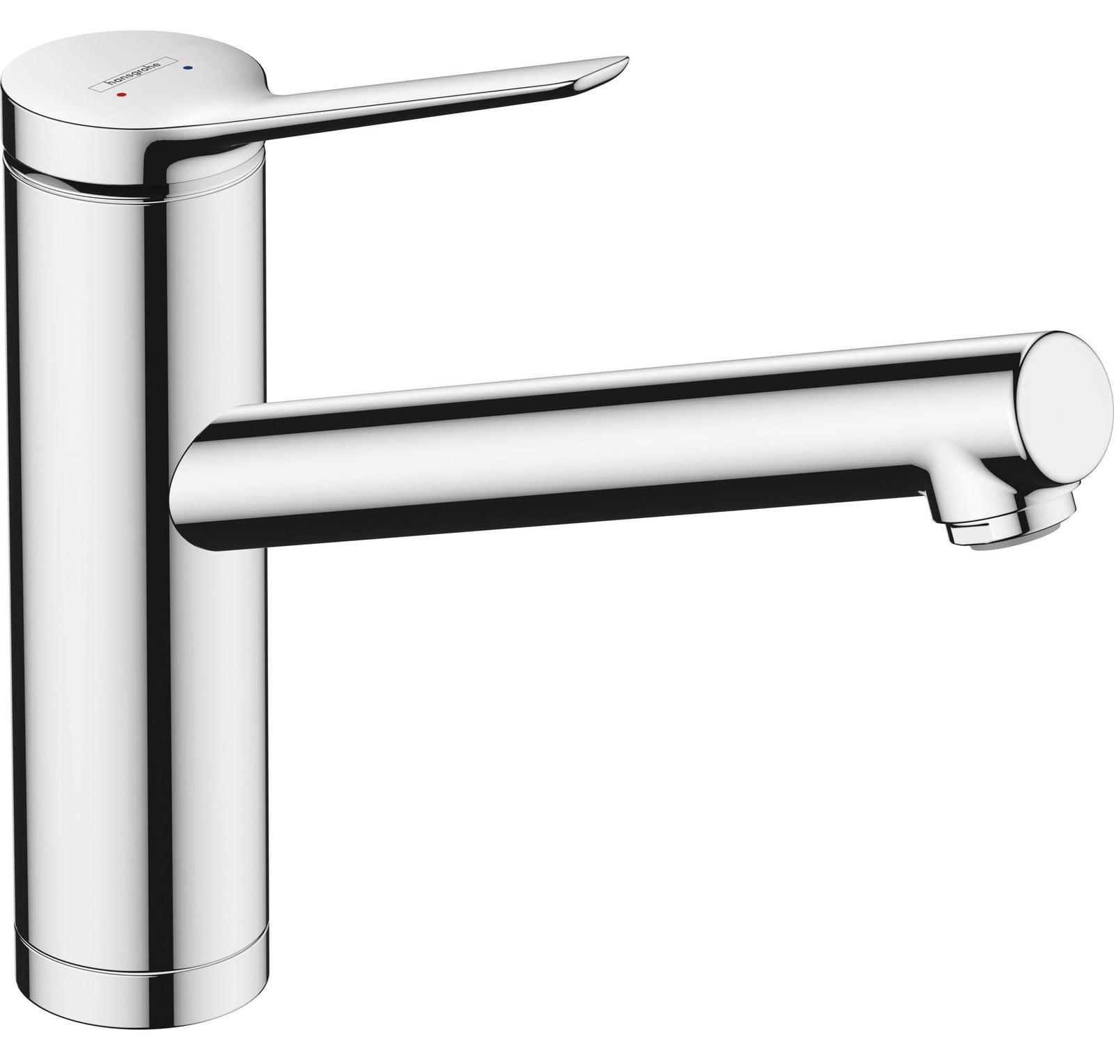 Hansgrohe Zesis M33 keukenkraan model 160 met uittrekbare spout en chroomkleurig straalbeeld voor raaminstallatie