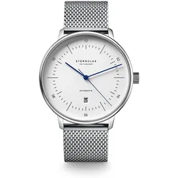 STERNGLAS - NAOS XL - AUTOMATIK - weiß - silber - milanaise silber / 42MM