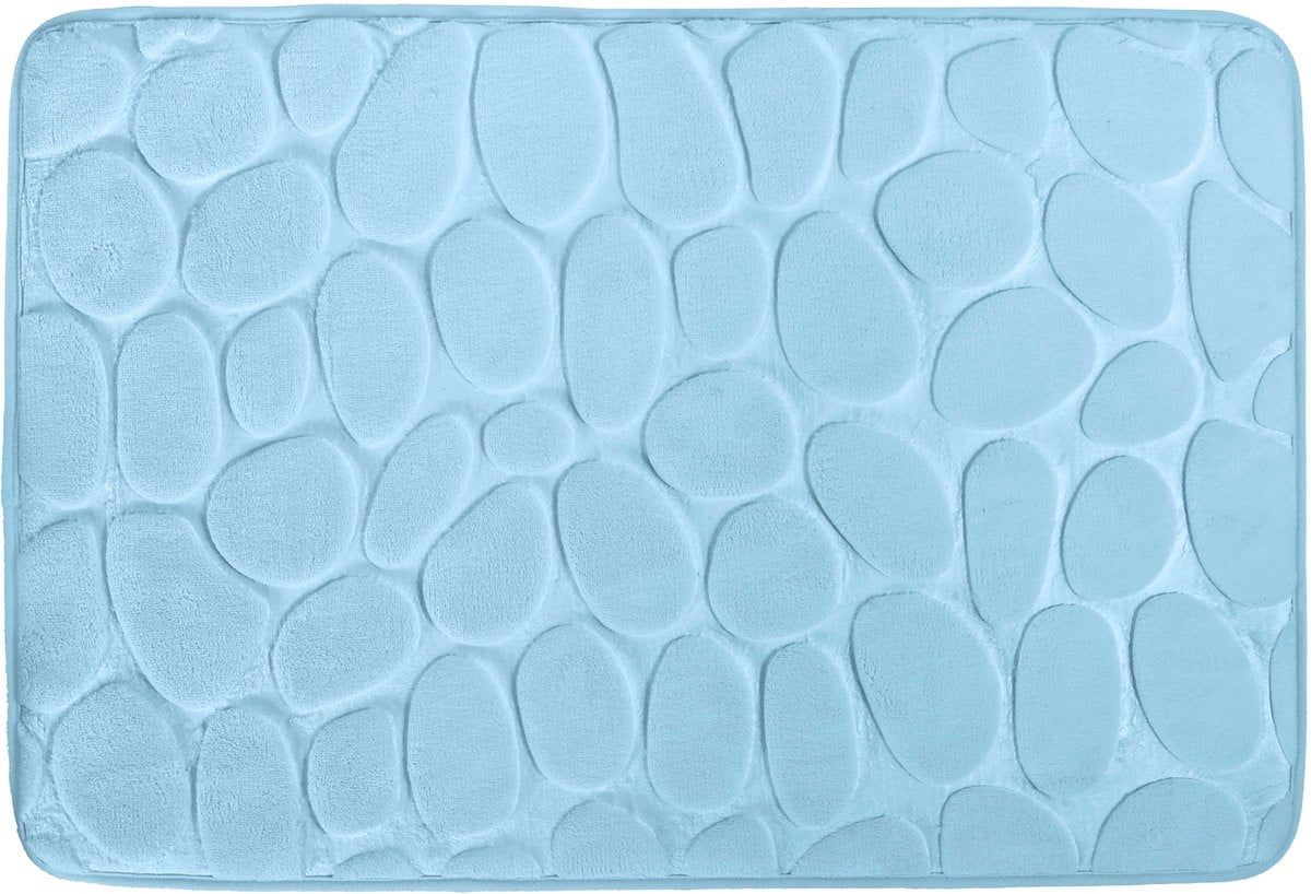MSV Badmat met antisliponderzijde en kiezelsteendesign – Zachte absorberende badkamermat voor douche en bad