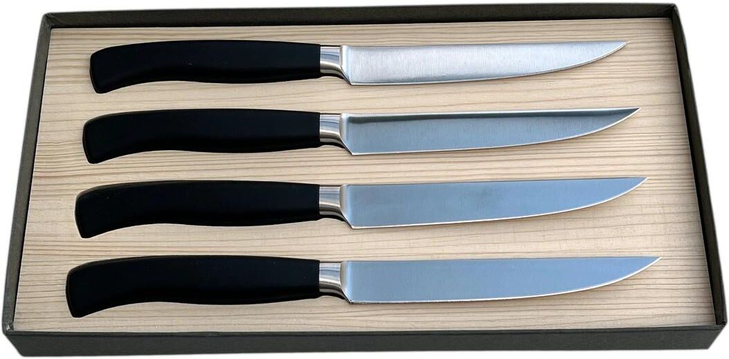 Steakmesser "Wok", grau (silber), 4, Stahl, Essmesser, Steakmesser silber 4