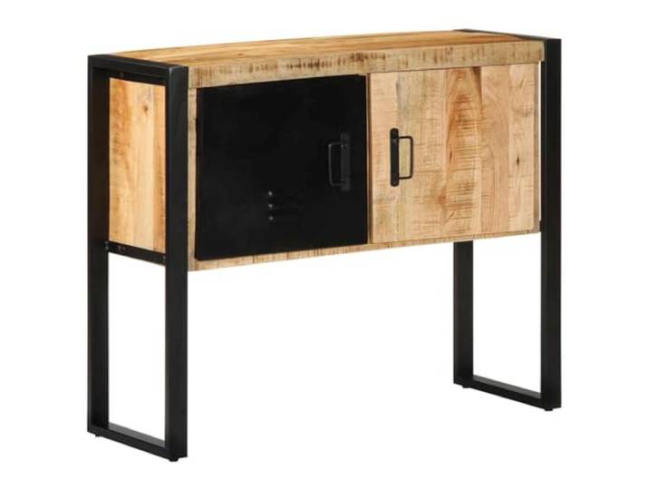 KPOUTRFG Konsolentisch 90x35x75 cm Aus Massivem Mangoholz Mit 2 Türen Massives Mangoholz, 2 Türen, Metallfüße, vielseitig nutzbar, Unikat