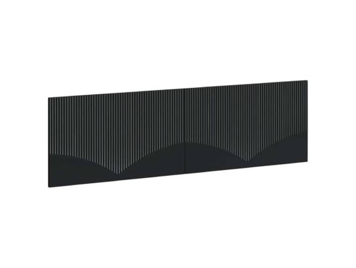 Makastle Wandmontiertes Kopfteil Schwarz 180x50 cm Holzwerkstoff