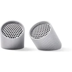 Lexon Ray Speaker Set (8 h), Bluetooth Lautsprecher, Silber